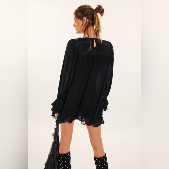 Free People Prairie Dust Romper Black Size S - Picture 3 of 11